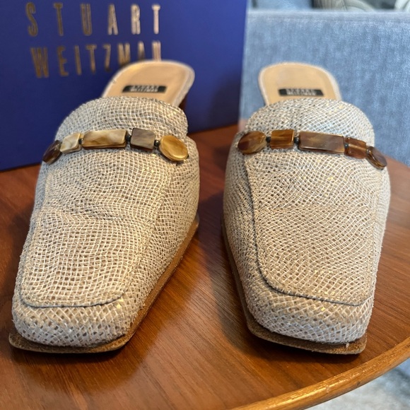 Stuart Weitzman Faux Snakeskin Mule Slides US 7.5 - Picture 7 of 9